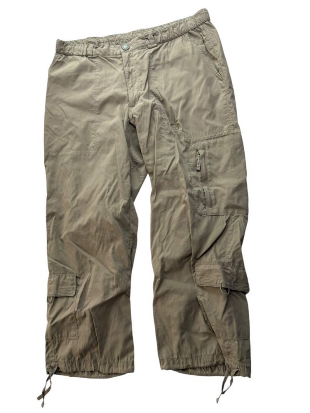 The North Face Khaki Cargo Pants Tan Brown.  Size Women's 8.  Cropped Capri